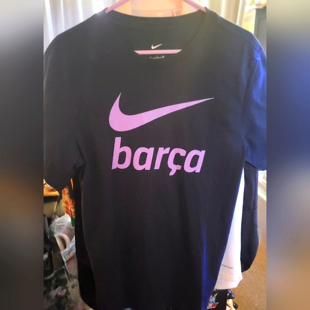 Nike FC Barcelona Swoosh Club T-Shirt Men's (Small)